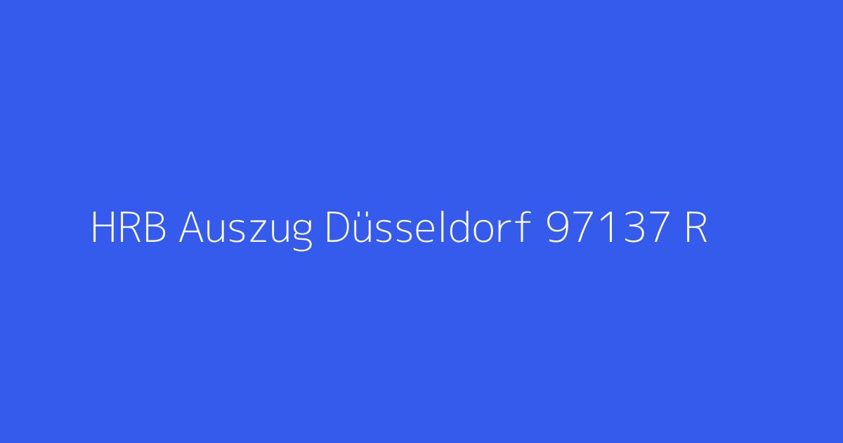 HRB Auszug Düsseldorf 97137 R & K Instandsetzung UG Langenfeld
